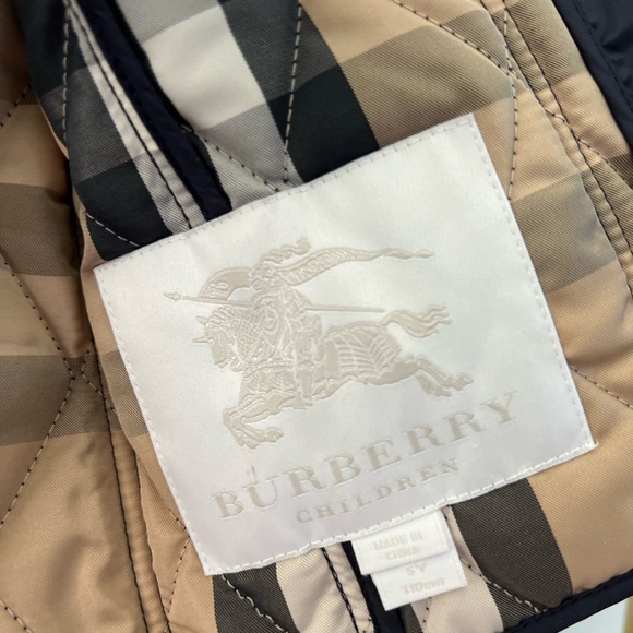 Burberry quilted size 5 jacket Navy Blue - Picture 3 of 5